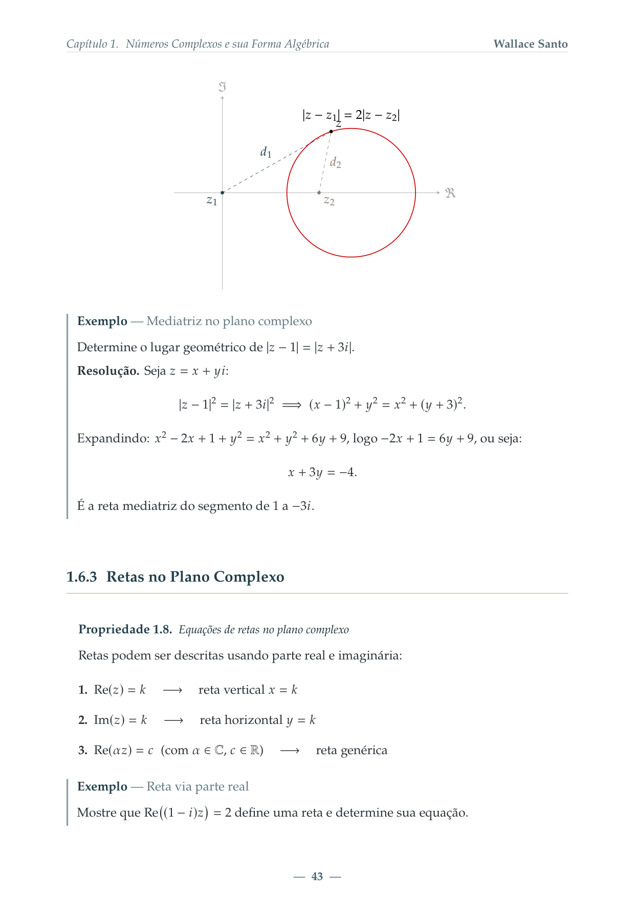 Retas no Plano Complexo