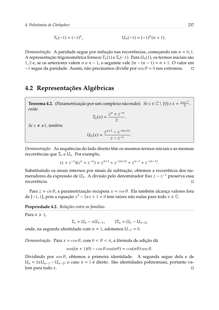 Polinômios de Chebyshev — página 52 da amostra