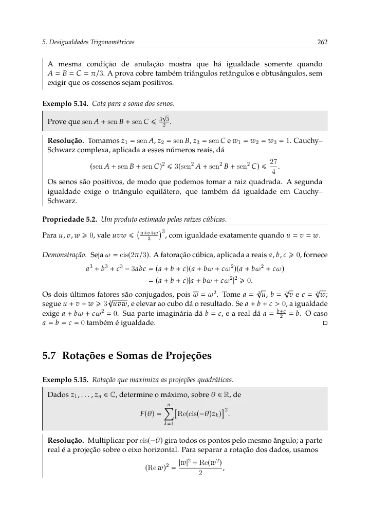 Desigualdades e condições de igualdade — página 56 da amostra